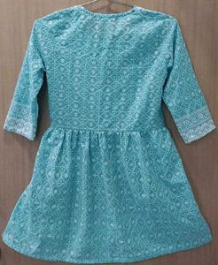 Light Blue Embroidered Kurta
