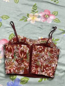 Floral Print Corset Top