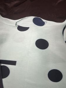 Polka Dot Top with Tie Detail