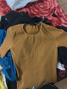 Ribbed Mustard Yellow Top