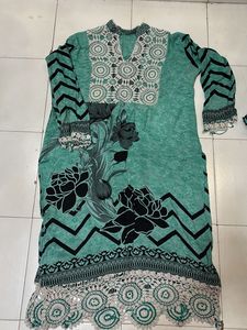 Pakistani lown croshiya works suit