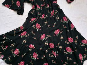Floral Print Flared Dress