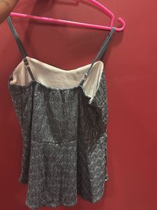 Cute Blue Peplum Tank Top