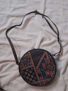 Boho Round Patchwork Printed Sling Bag✧
