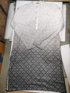 jompers Men's Ombre Pattern Kurta