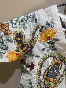 Zara Embroidered Tunic Top