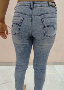 Blue Acid Wash Skinny Jeans