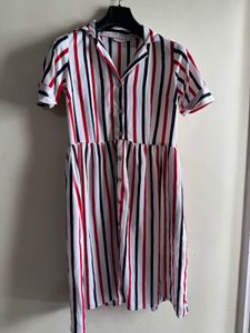 Striped Shirt Dress | Size M