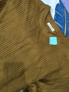 Mustard Knit Sweater for Plus Size