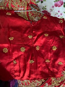 Red Embroidered Lehenga Choli Set