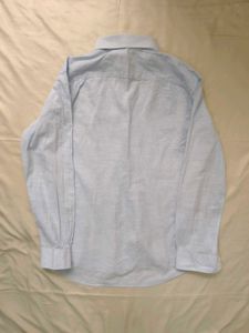 Men's Blue Striped Dress Shirt
