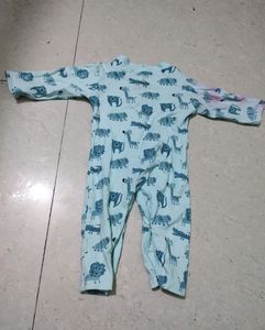 Cute Animal Printed Blue Romper