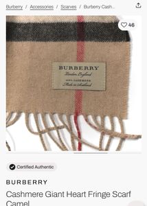 Burberry Heart Print Scarf