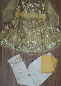 Frock Suit With Chudidar Salwar And Dupatta 🛍