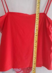 Red Bandana Print Handkerchief Hem Cami Top