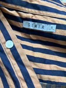 Striped Button-Up Shirt