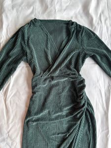 Elegant Ruched Wrap Dress