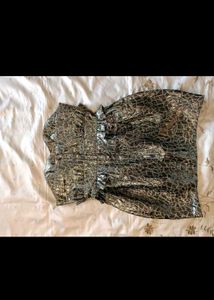 Metallic Mini Dress/Snake Pattern