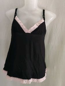 La senza Black Lace Trim Maternity Camisole