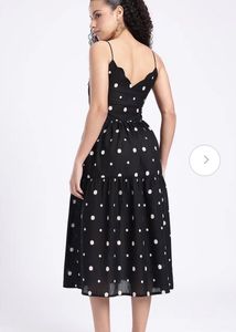 Stylish Polka Dot Tiered Midi Dress