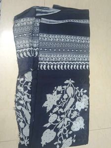 Blue Floral Printed Kurta Set