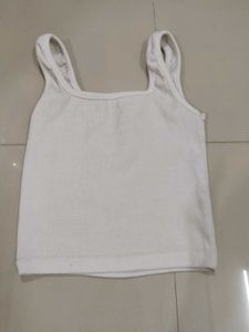 Classic White Ribbed Tank Top