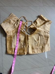 Beige Saree  Zari Border ( with blouse)