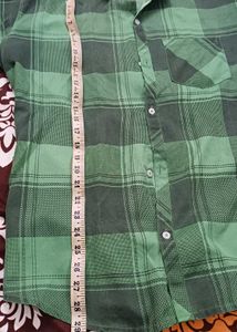Men's Green Plaid Casual Shirt