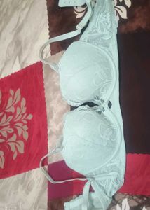 Lace Trimmed Mint Green Bra