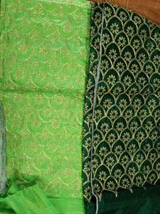 Designer blouse material.