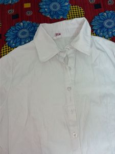 Classic White Short Sleeve Button-Up Shirt