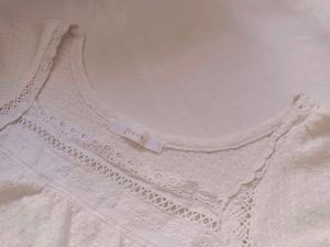 White Lace Trim Top