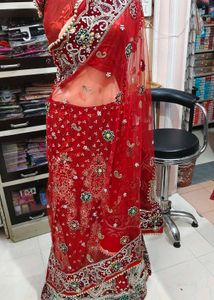 Stunning Red Embroidered Lehenga Choli