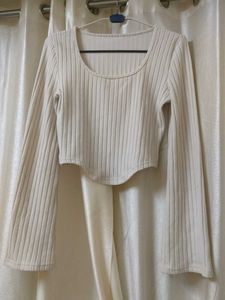 Savana Off white long sleeves top