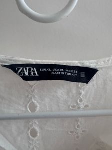 Zara - White Eyelet Top