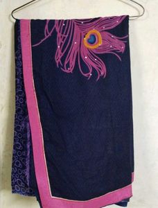 🌼Elegant Navy Peacock Saree🌼