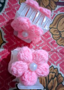Cute Crochet Flower Hair Claw Clips