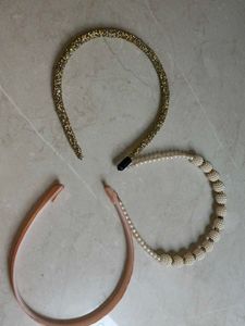 Set of 3 Sparkly & Pearl Headbands