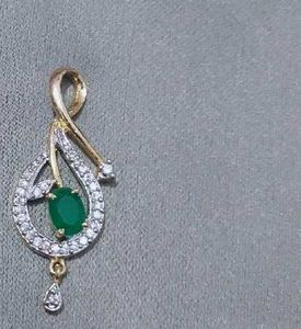 _Gold Plated White And Panna Green