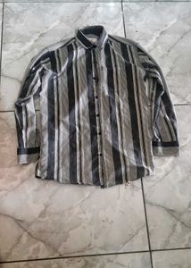 Striped Button-Down Shirt