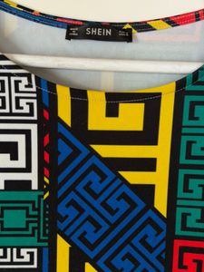 Vibrant Geometric Print Sheath Dress