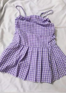 Chic Red Gingham Peplum Top