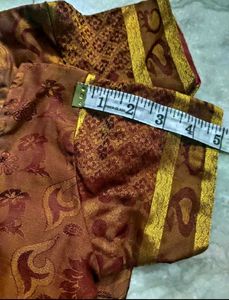 Rust Color Kanjeevaram Silk Blouse