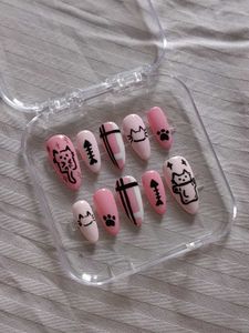 Cute Cat Gel Press-On Nails