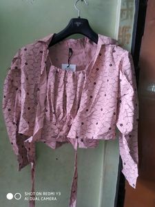 Crop Top With Shrug New Set