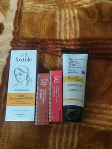 sunscreen and lipbalm