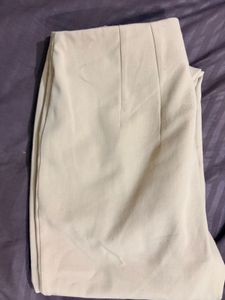 Classic Beige High-Waisted Trousers