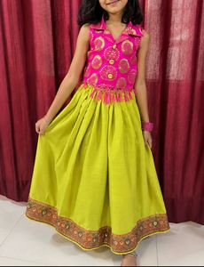 Vibrant Ethnic Skirt and Top Set
