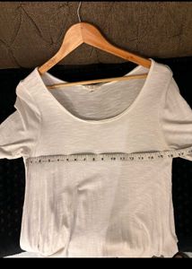 White Lace Trimmed Tunic Top