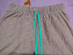 Comfy Peach Leaf Print Shorts